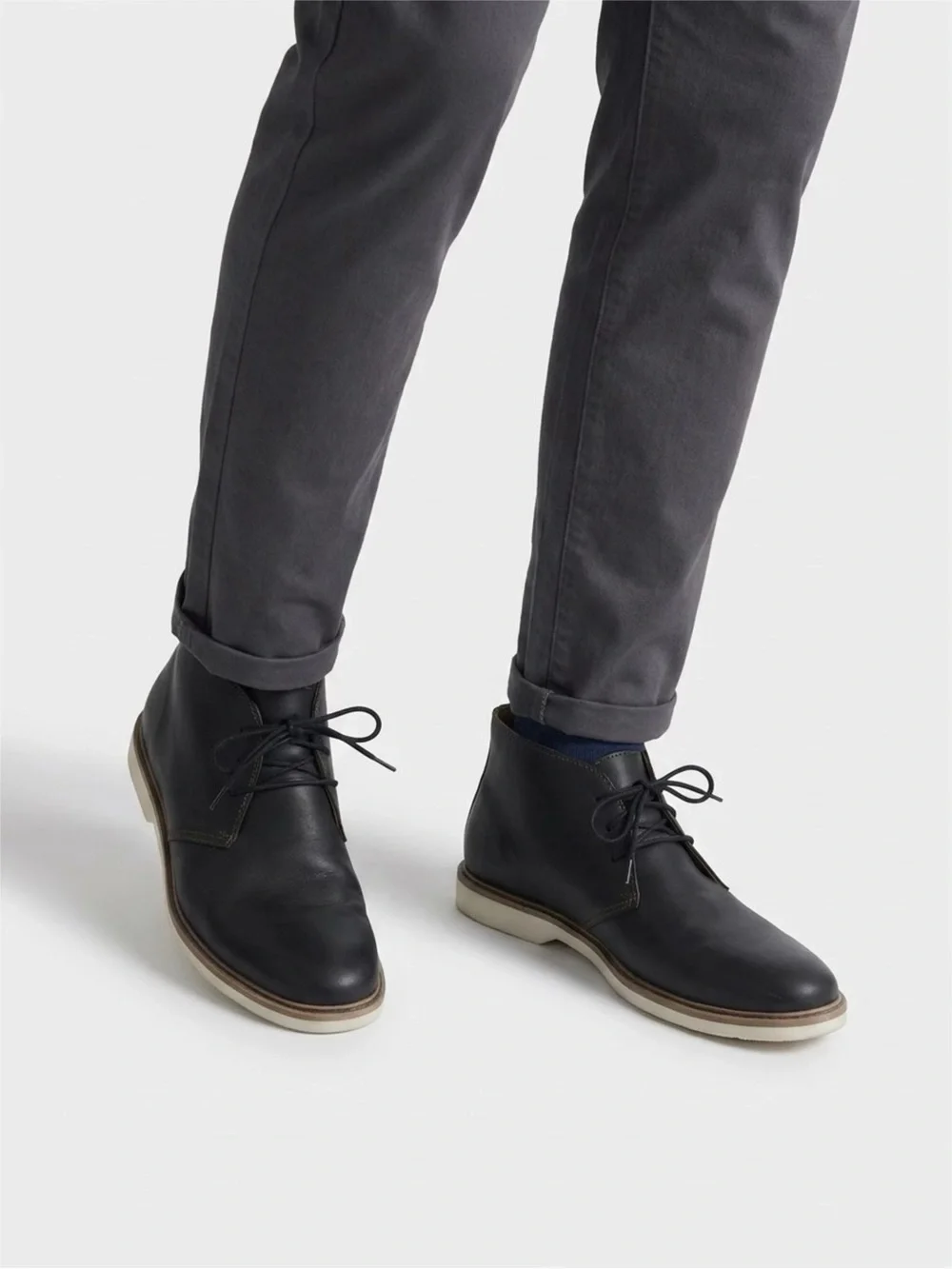 Aldo Men's Black Leather Chukka Boots